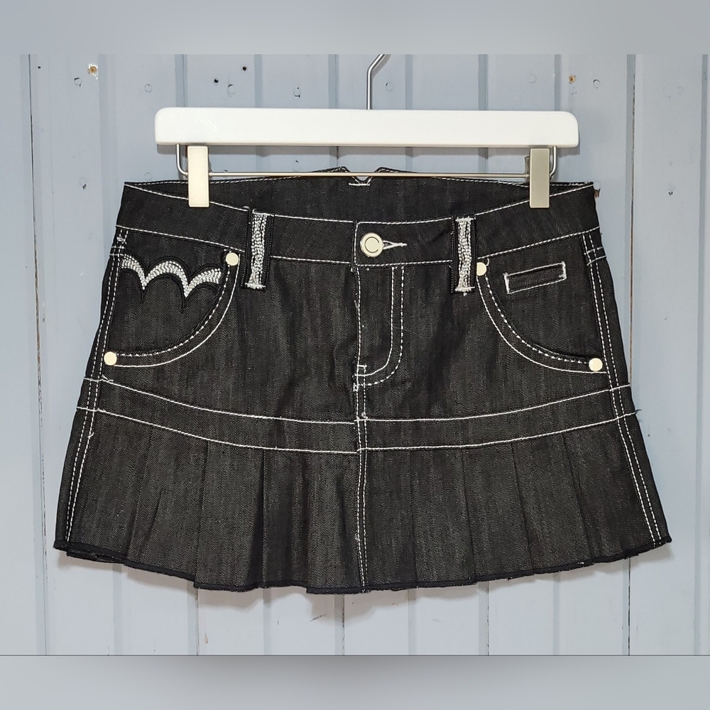 Coogi black denim skirt size 7/8  Y2K